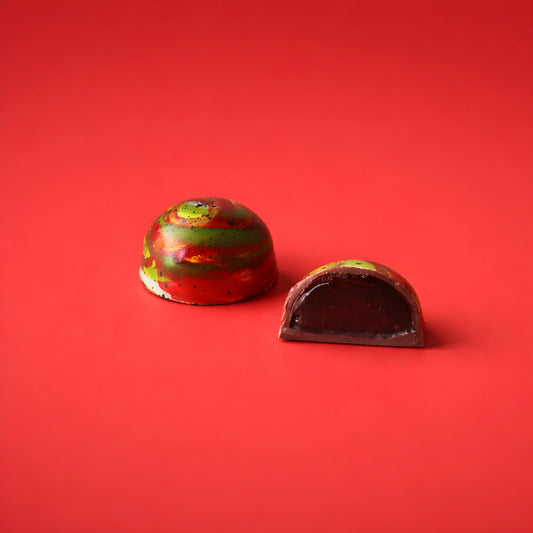 Dark Chocolate Ganache + Red Fruits Caramel